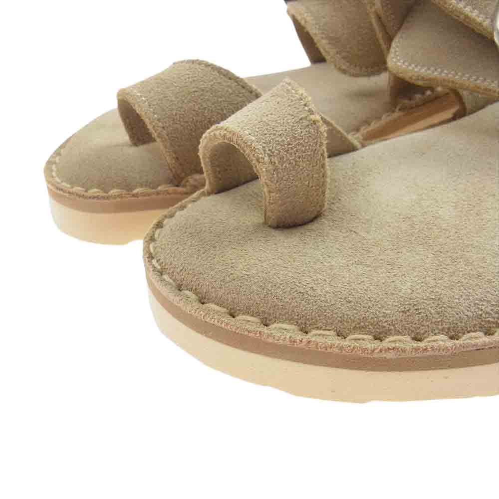 カミナンド 2225W 2225W-SUNEW THUMB LOOP SANDALS SUEDE サムループ スエードレザー サンダル ベージュ系【新古品】【未使用】【中古】