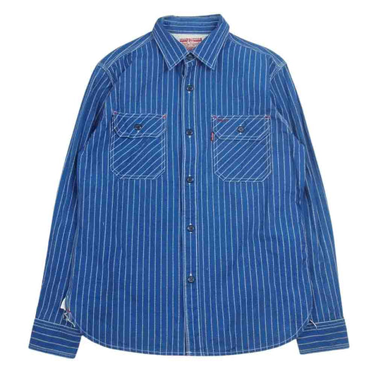 Levi's リーバイス ウォバッシュ ワーク シャツ インディゴブルー系 M【中古】