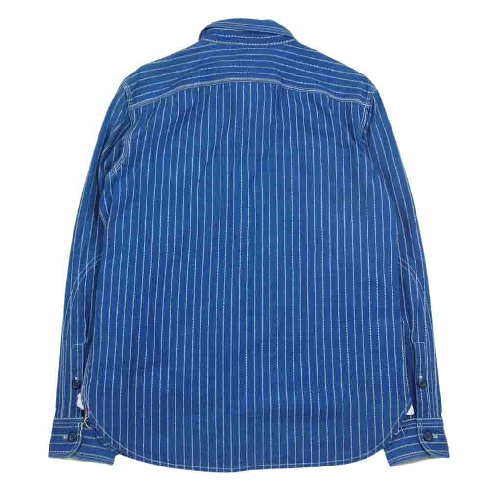 Levi's リーバイス ウォバッシュ ワーク シャツ インディゴブルー系 M【中古】