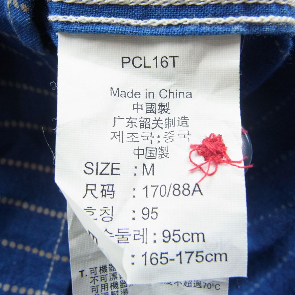 Levi's リーバイス ウォバッシュ ワーク シャツ インディゴブルー系 M【中古】