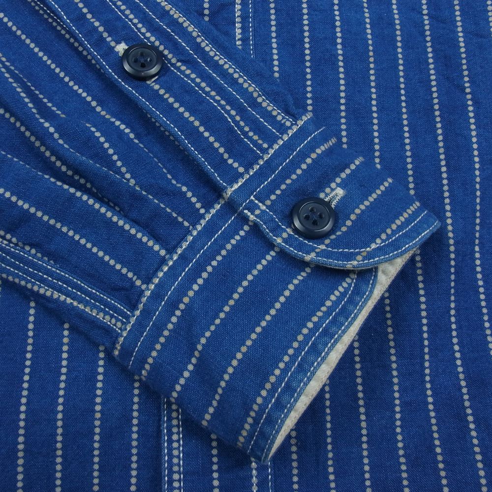 Levi's リーバイス ウォバッシュ ワーク シャツ インディゴブルー系 M【中古】