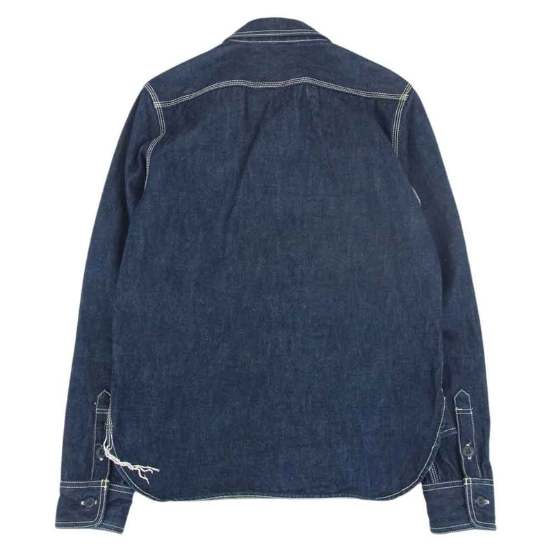 エイトジー DENIM WORK SHIRT デニム ワーク シャツ  インディゴブルー系 S【中古】