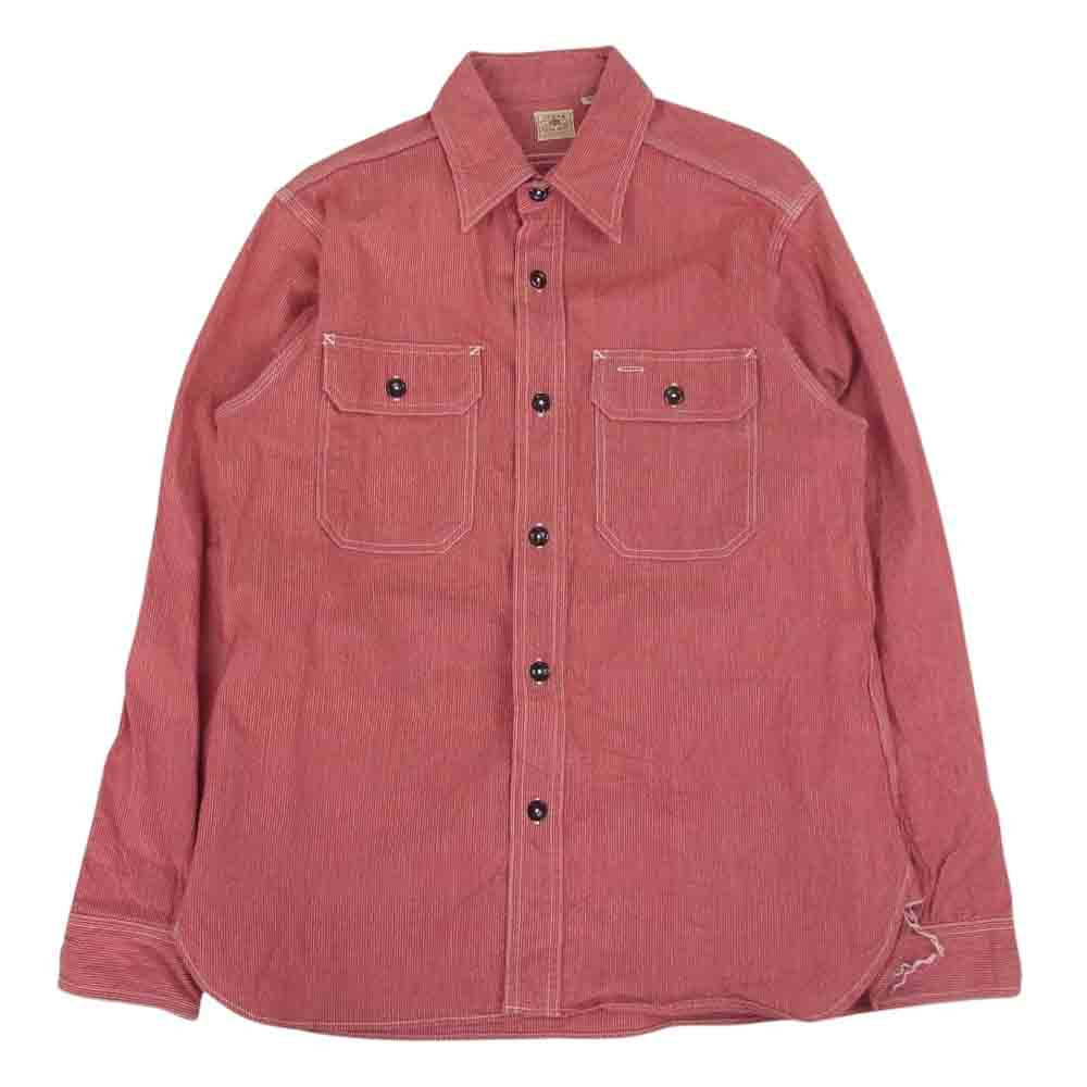SUGAR CANE シュガーケーン SC25511 JEAN CORD WORK SHIRT ジーンコード ワーク シャツ レッド系 S【中古】
