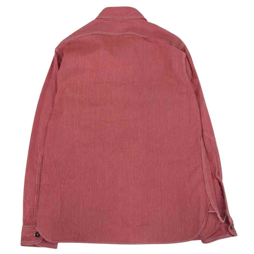 SUGAR CANE シュガーケーン SC25511 JEAN CORD WORK SHIRT ジーンコード ワーク シャツ レッド系 S【中古】