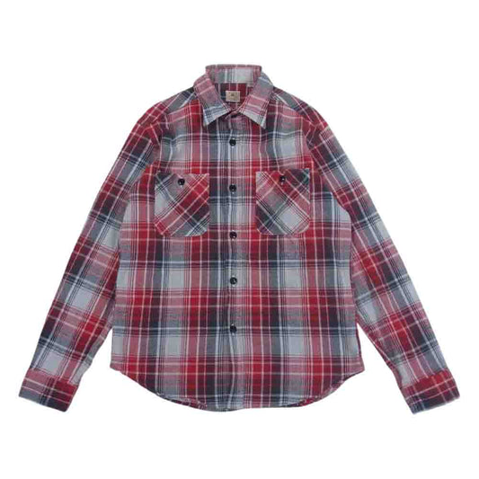 SUGAR CANE シュガーケーン SC25935 ヘビーネル チェック ワーク シャツ レッド系 S【中古】