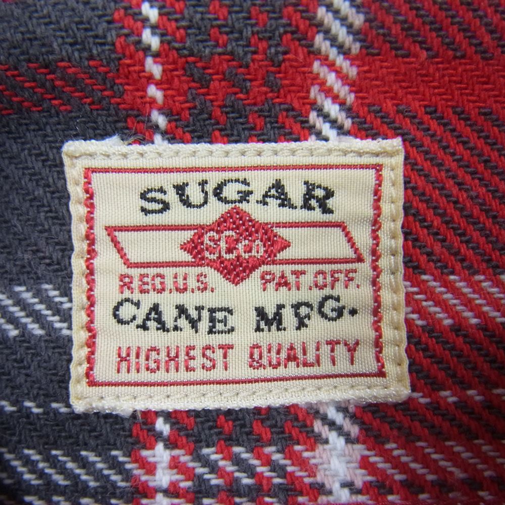 SUGAR CANE シュガーケーン SC25935 ヘビーネル チェック ワーク シャツ レッド系 S【中古】