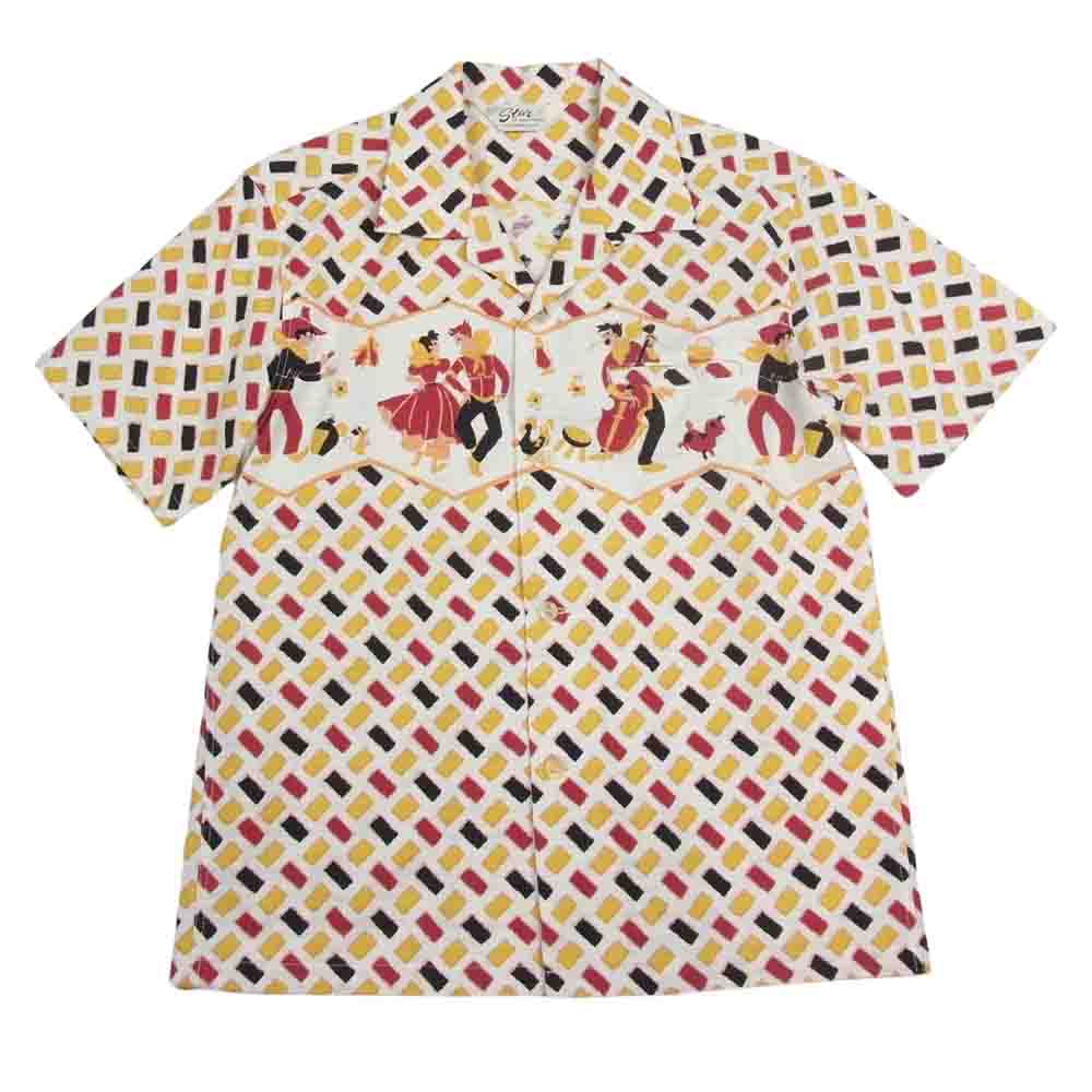 スターオブハリウッド SH38131 COTTON SHIRT COUNTRY MUSIC DANCE アロハ シャツ マルチカラー系 S【中古】