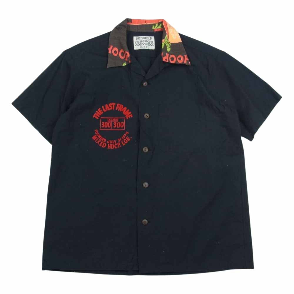SUN SURF サンサーフ SS37893 S/S OPEN COLLAR DINER SHIRT LANI MANU ハワイアン シャツ アロハシャツ ブラック系 S【中古】