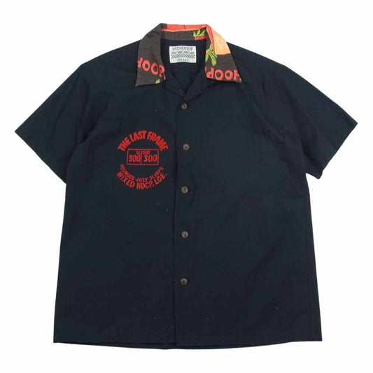 SUN SURF サンサーフ SS37893 S/S OPEN COLLAR DINER SHIRT LANI MANU ハワイアン シャツ アロハシャツ ブラック系 S【中古】