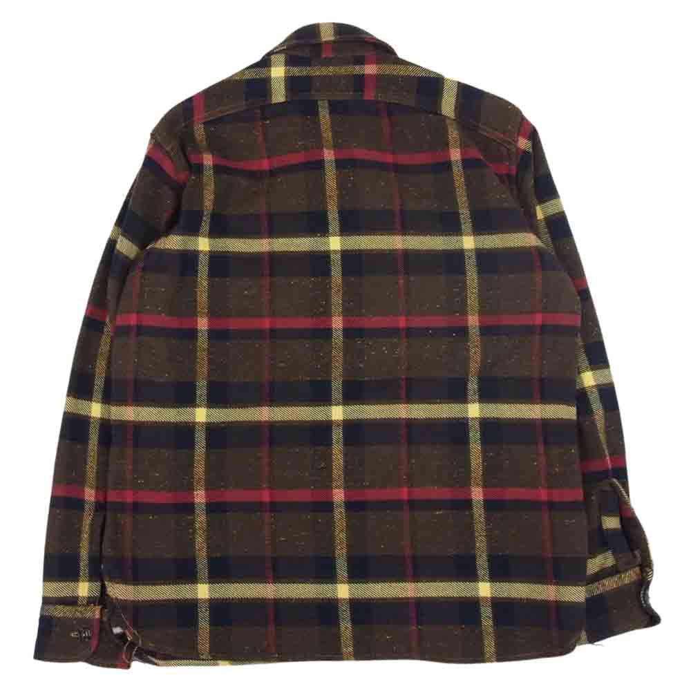 SUGAR CANE シュガーケーン SC28005 FICTON ROMANCE コレクション トロイブランケット ワークシャツ ブラウン系 S【美品】【中古】