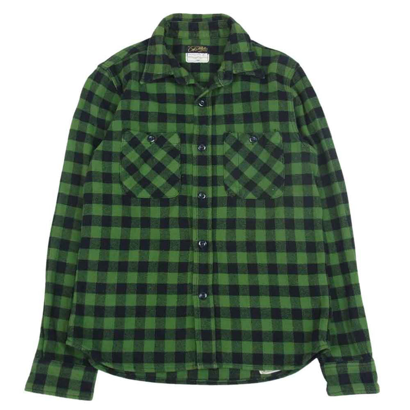 COLIMBO コリンボ H320 RICHMOND BORO WORK SHIRT FLANNEL ヘビーネル ワーク シャツ グリーン系 S【中古】