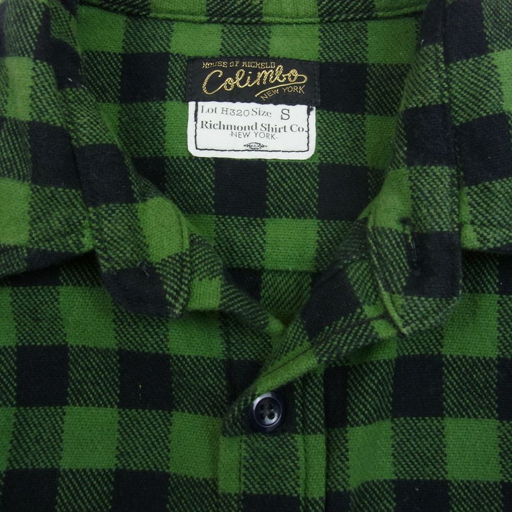 COLIMBO コリンボ H320 RICHMOND BORO WORK SHIRT FLANNEL ヘビーネル ワーク シャツ グリーン系 S【中古】