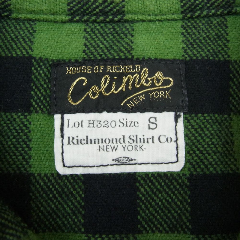 COLIMBO コリンボ H320 RICHMOND BORO WORK SHIRT FLANNEL ヘビーネル ワーク シャツ グリーン系 S【中古】