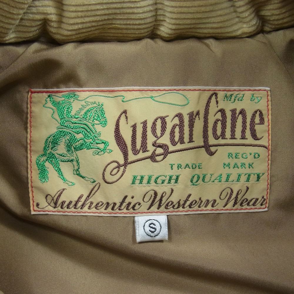 SUGAR CANE シュガーケーン SC13068 PADDING HOOD VEST パッディング ベスト 中綿ベスト レッド系 S【中古】