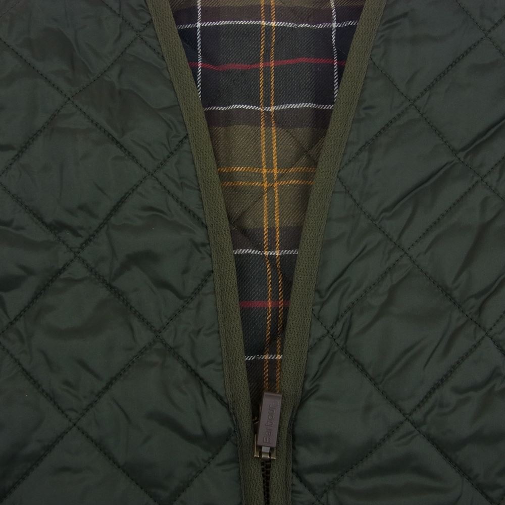 Barbour バブアー MLI0001 QUILTED WAISTCOAT ZIP IN LINER キルティング ライナー ベスト カーキ系 34【中古】
