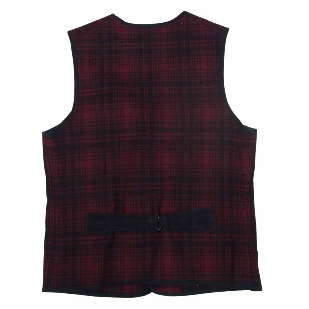 SUGAR CANE シュガーケーン SC13207 FICTION ROMANCE 21.25oz.WOOL CHECK CRUISER VEST ベスト レッド系 36【中古】