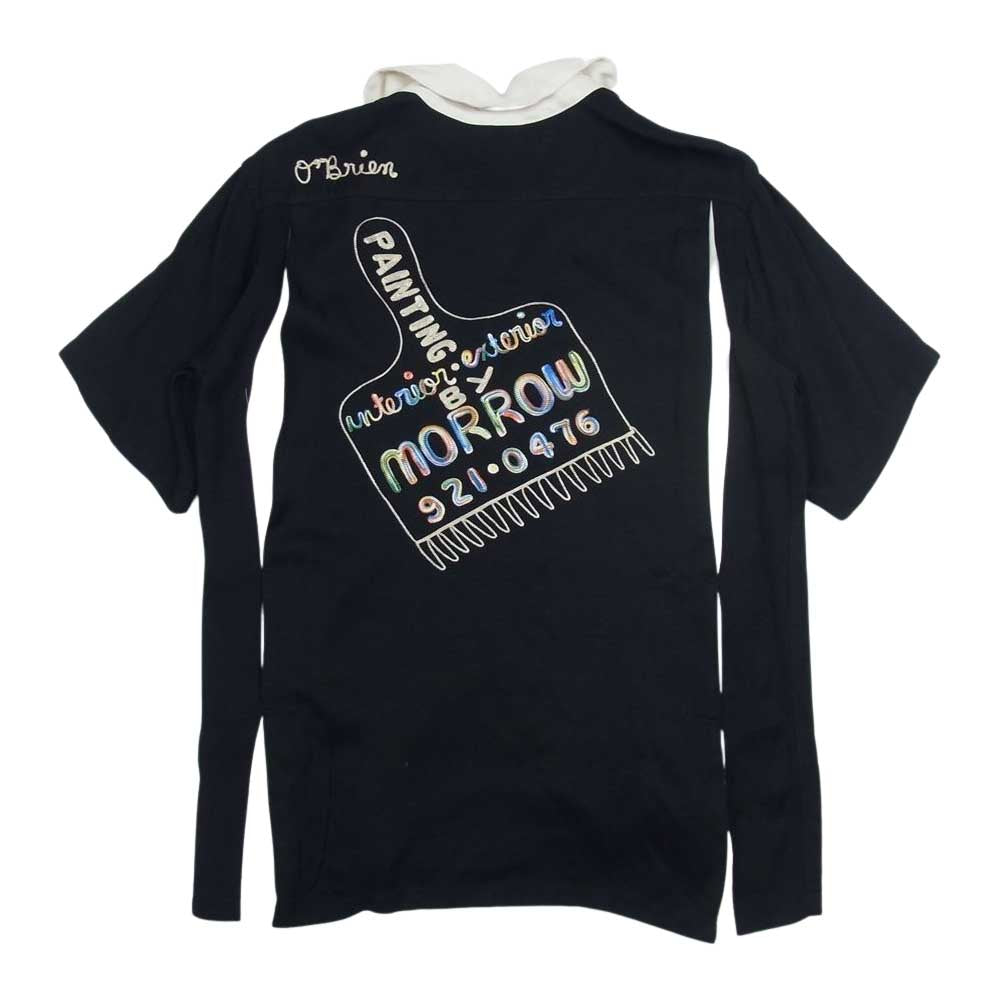 キングルイ KL37600 復刻 PAINTBRUSH チェーン刺繍  ボウリング シャツ ブラック系 S【中古】