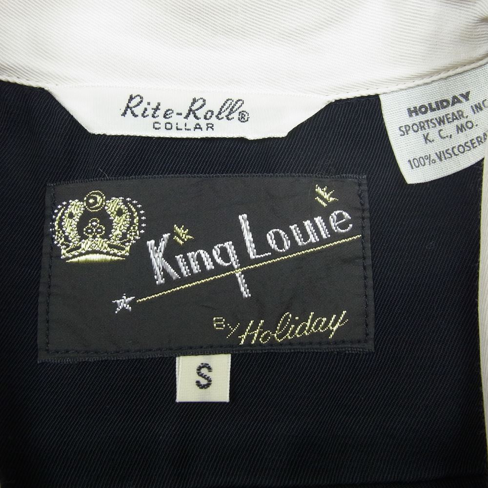 キングルイ KL37600 復刻 PAINTBRUSH チェーン刺繍  ボウリング シャツ ブラック系 S【中古】