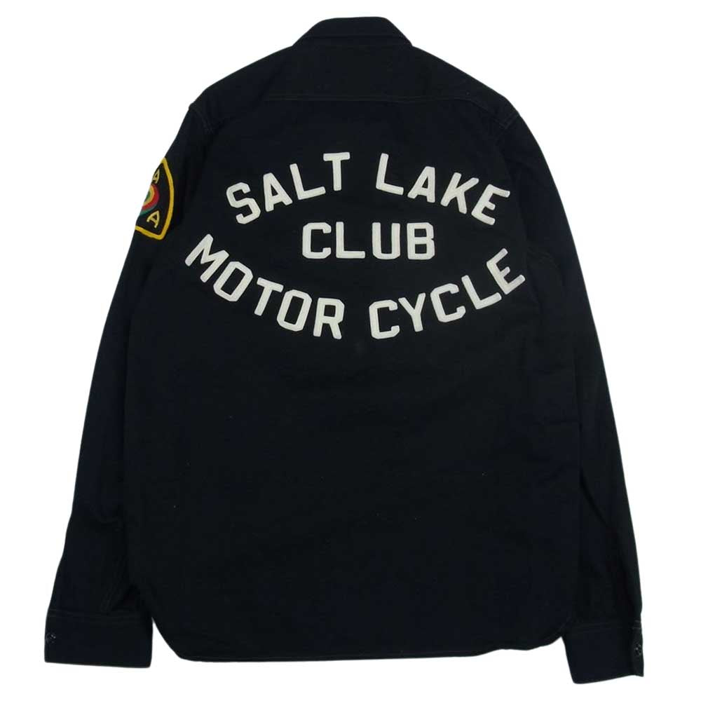 The REAL McCOY'S ザリアルマッコイズ BUCO ブコ Club Shirts SALT LAKE M.C. クラブ シャツ ブラック系 14【中古】