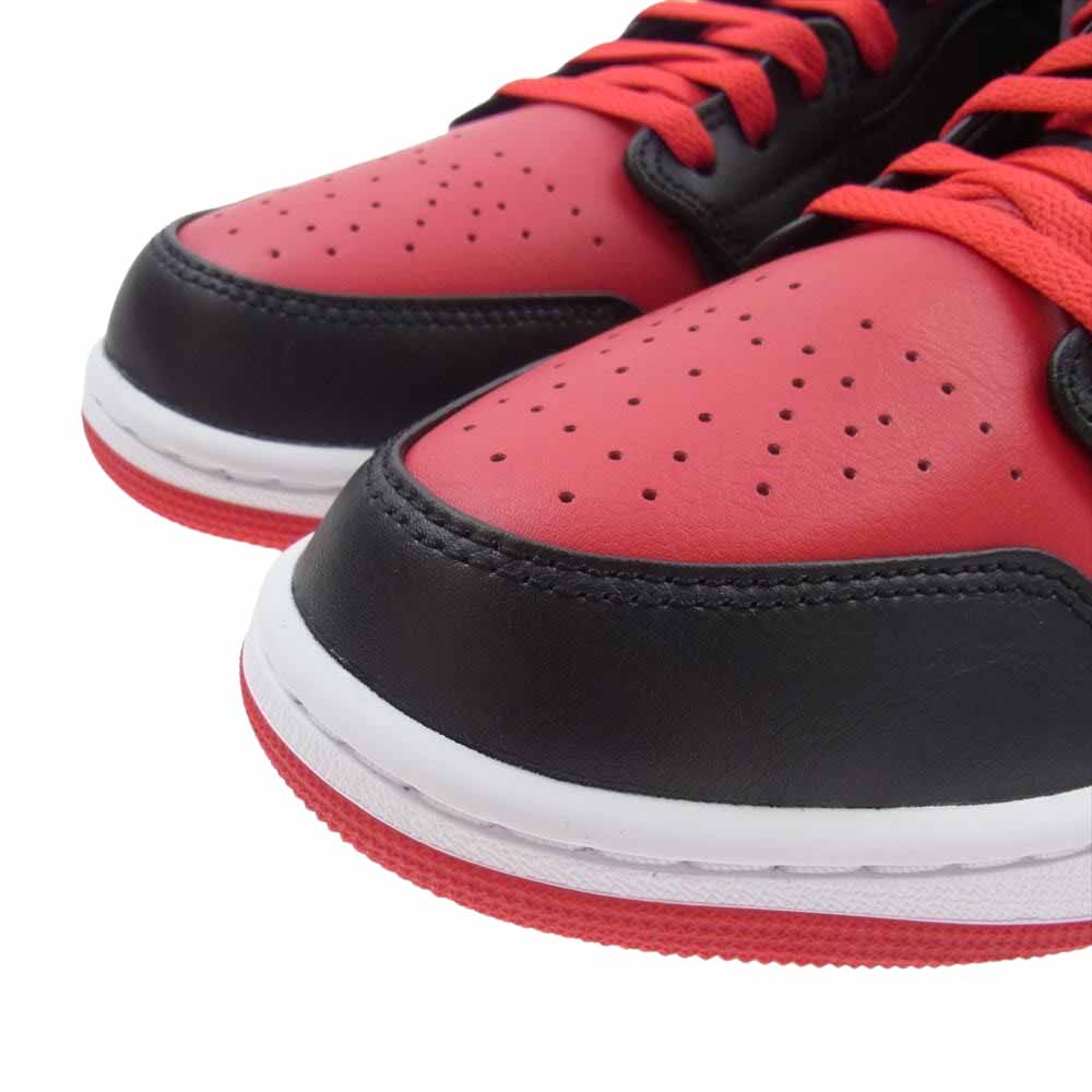 NIKE AIR JORDAN ナイキ ジョーダン DQ8426-060 Air Jordan 1 Mid Bred Toe エアジョーダン 1 ミッド ブレッド トゥ ミッドカット スニーカー レッド系 29.0cm【新古品】【未使用】【中古】