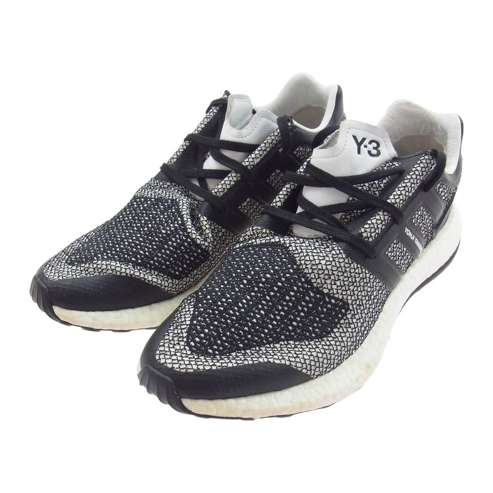 Y-3 Yohji Yamamoto ワイスリー ヨウジヤマモト CP9888 adidas Pureboost アディダス ピュアブースト スニーカー ブラック系 28cm【中古】