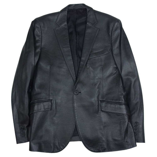 Paul Smith ポール・スミス シープレザー 1B テーラードジャケット ブラック系 L2【中古】
