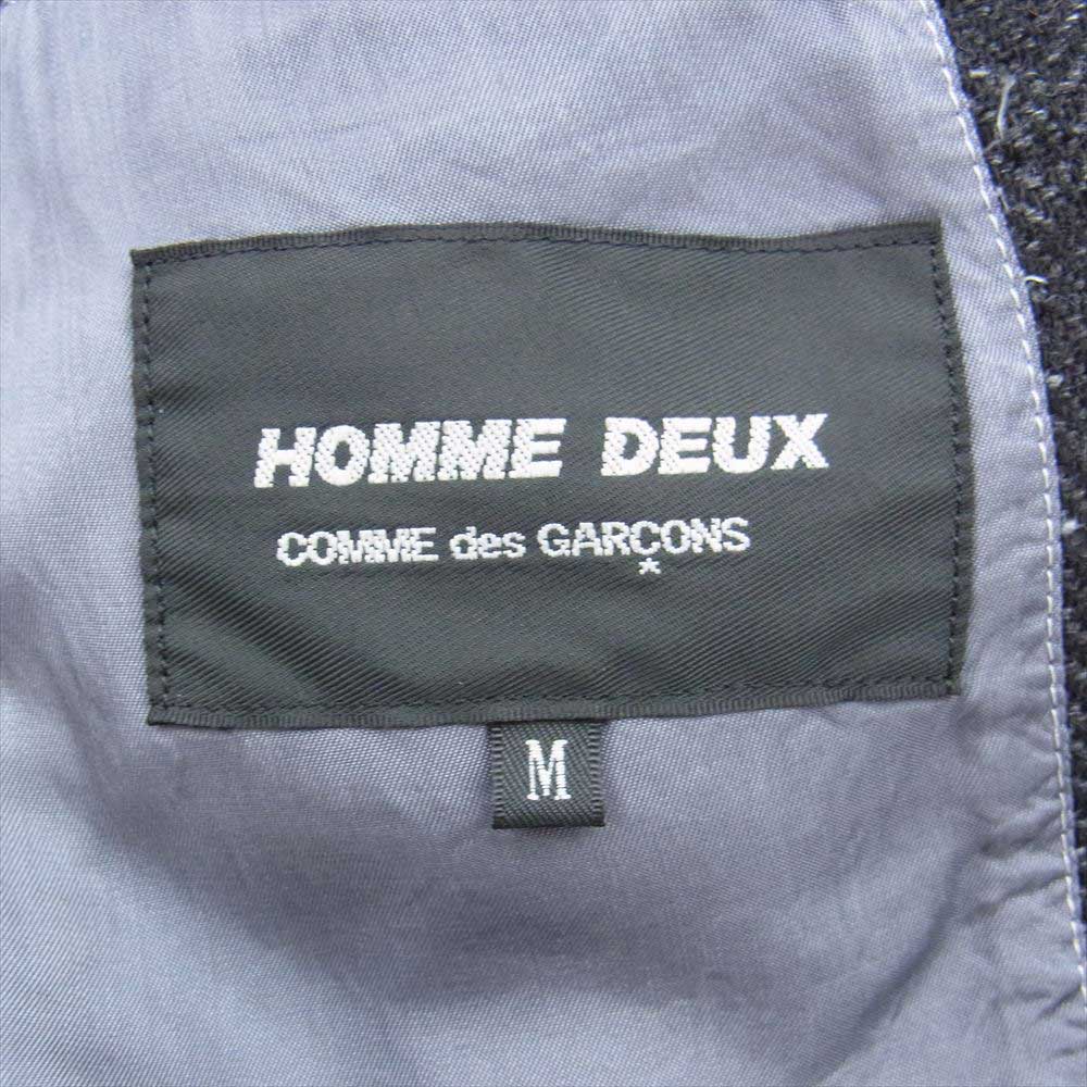COMME des GARCONS HOMME DEUX コムデギャルソンオムドゥ AD2016 DR-J060 ヘリンボーンウール 染色加工 2B テーラードジャケット ダークグレー系 M【中古】