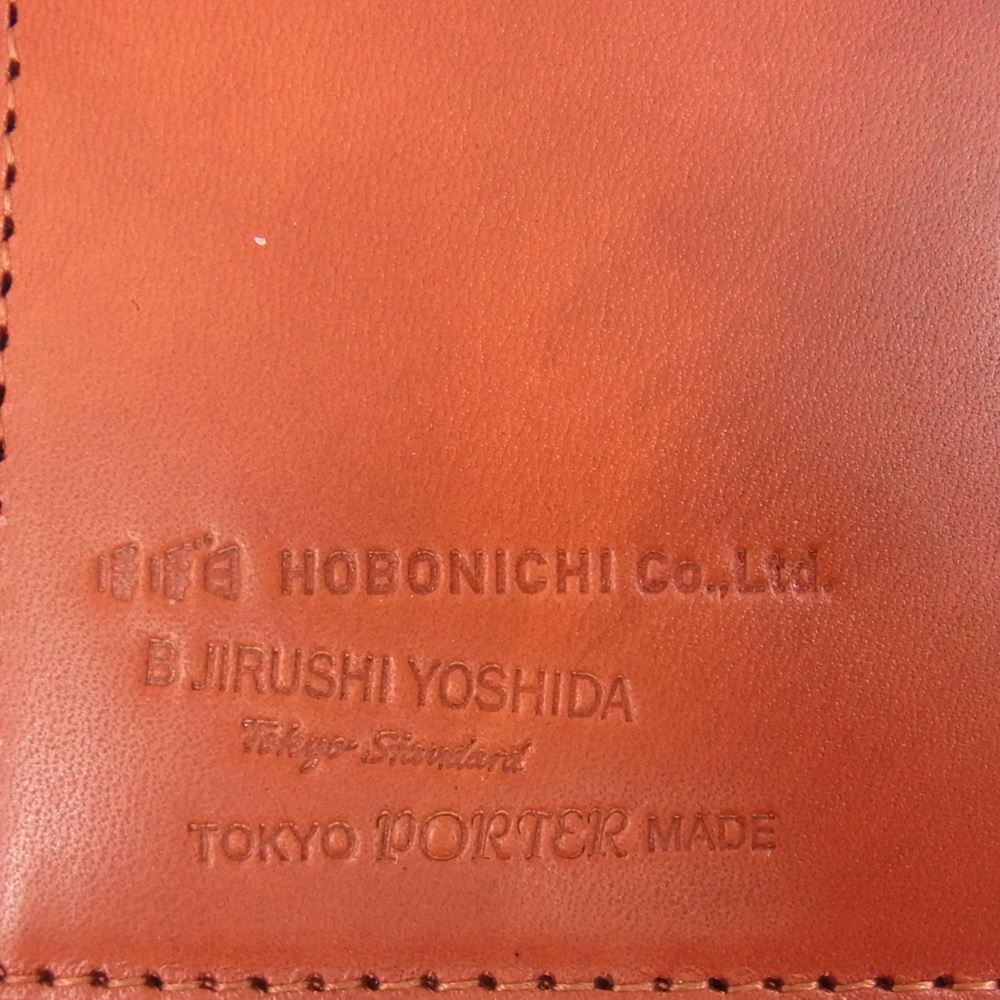 PORTER ポーター B印 YOSHIDA × ほぼ日手帳 weeks ウィークス パスポート カバー オレンジ オレンジ系【極上美品】【中古】