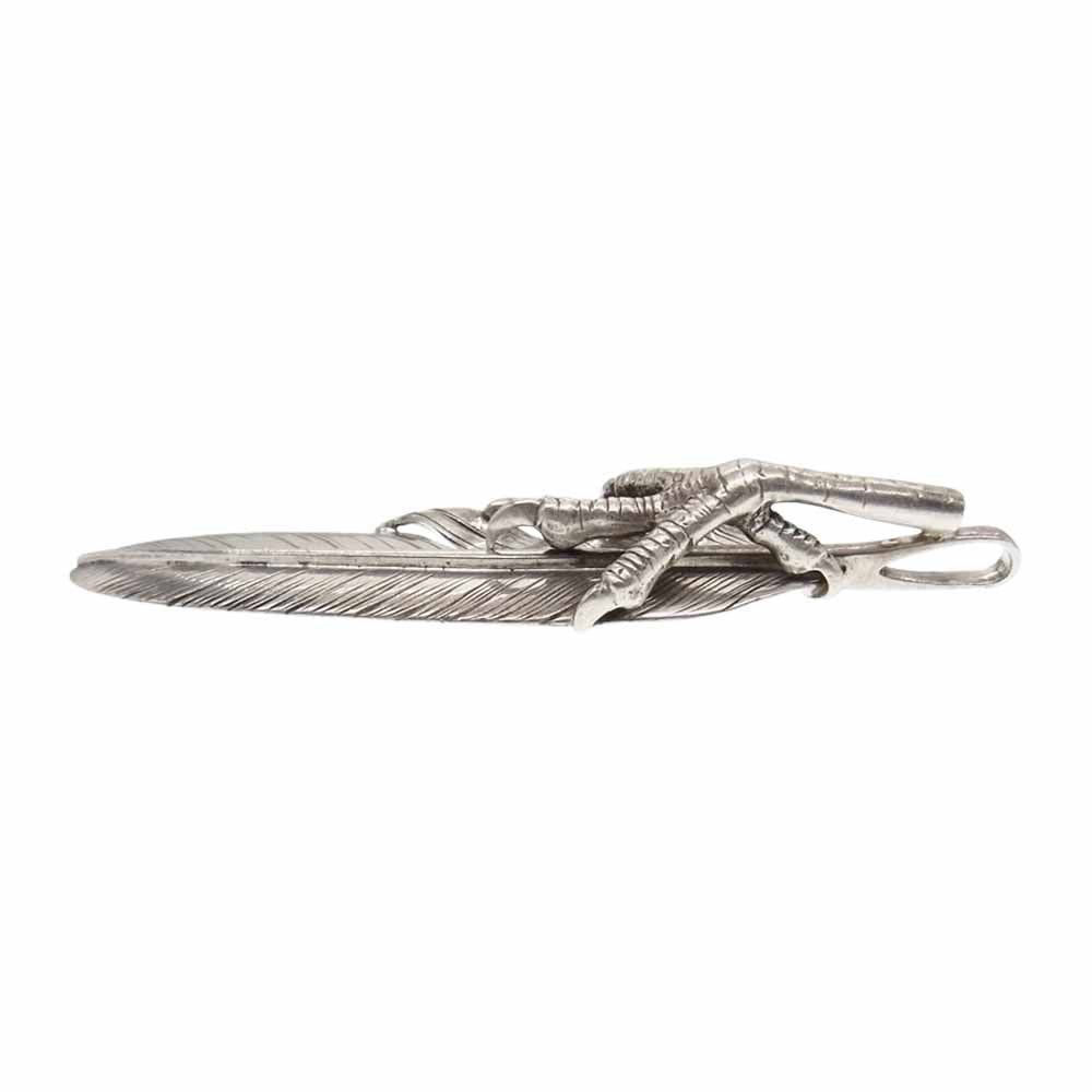 鷲見太郎 Lアラベスクフライト フェザー ペンダント 02 w/イーグルクロー 右向き シルバー系【中古】