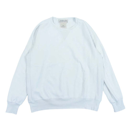 REMI RELIEF レミレリーフ ダメージ加工 両Vガゼット クルーネック スウェット トレーナー オフホワイト系 M【中古】