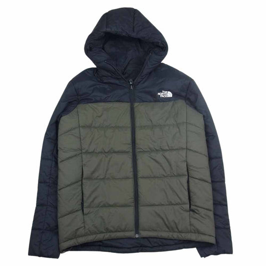 THE NORTH FACE ノースフェイス 22AW NY82180 Reversible Anytime Insulated Hoodie リバーシブル エニータイム インサレーテッド フーディ 中綿 ジャケット  カーキ系 L【中古】