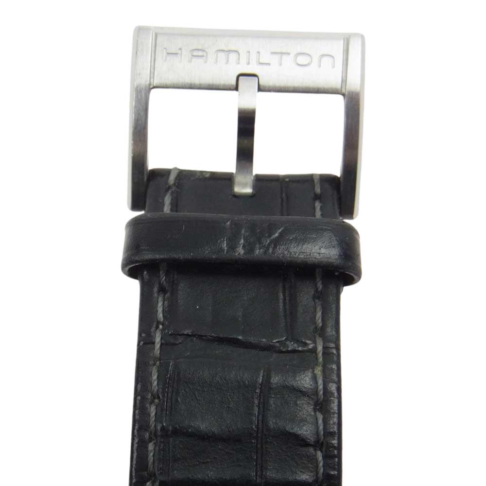 HAMILTON ハミルトン H325650 ギャンランティー付 Jazzmaster viewmatic ジャズマスター ビューマチック オープンハート アナログ 自動巻き レザーベルト 時計 ウオッチ シルバー系【中古】