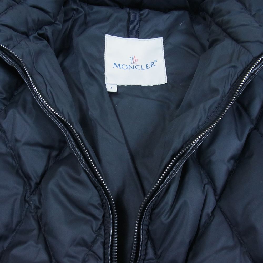 MONCLER モンクレール Z7H01280 キルティング ベルト ダウン コート ブラック系 1【中古】