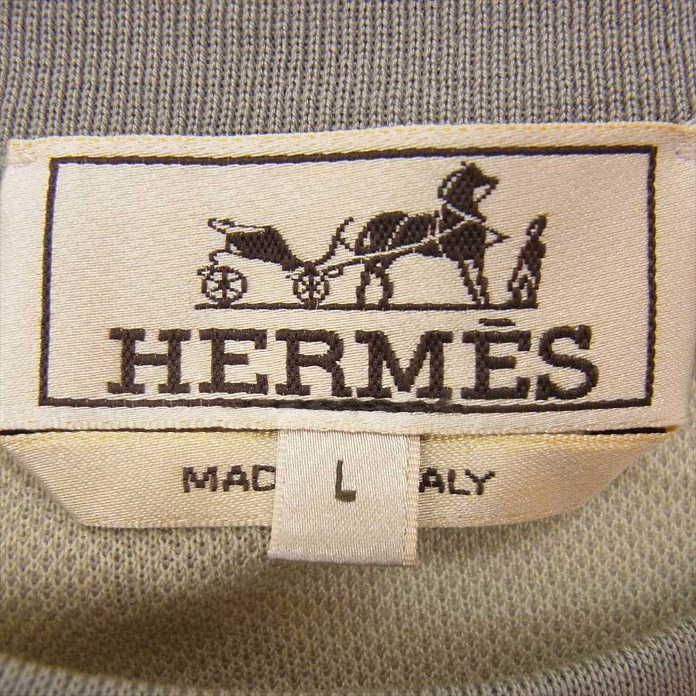 HERMES エルメス ホースダンス 半袖 カットソー Tシャツ グレー系 L【中古】
