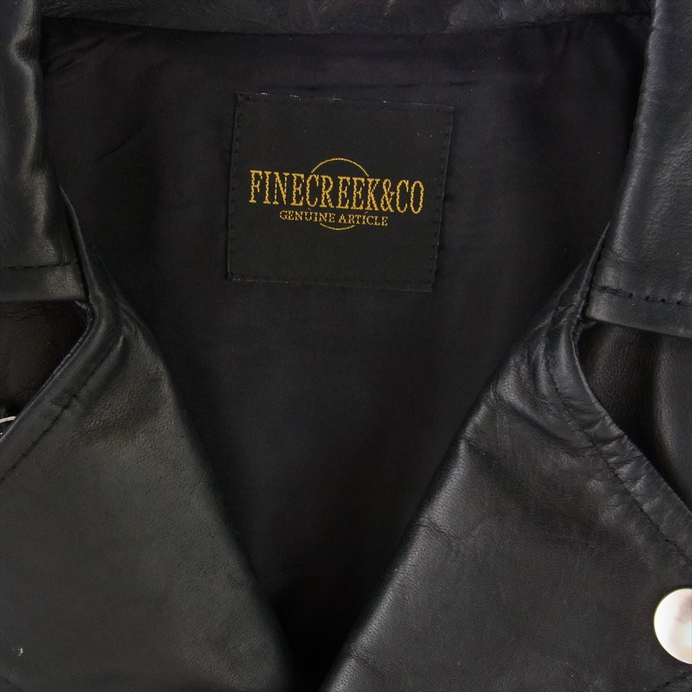 ファインクリーク＆コー Ladies Double Riders Jacket EMU レディース ホースハイド ダブル ライダース ジャケット M ブラック系 M【中古】