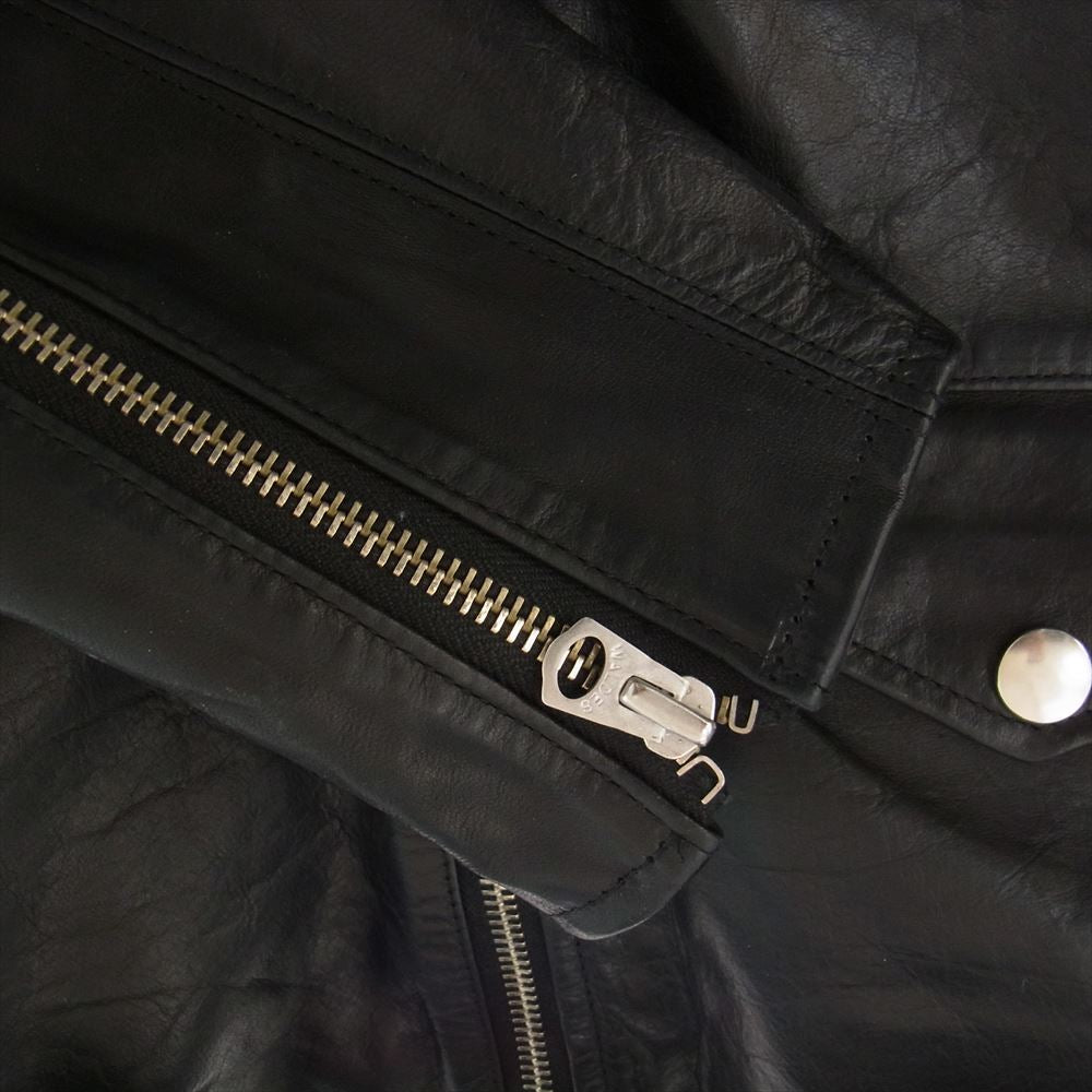 ファインクリーク＆コー Ladies Double Riders Jacket EMU レディース ホースハイド ダブル ライダース ジャケット M ブラック系 M【中古】