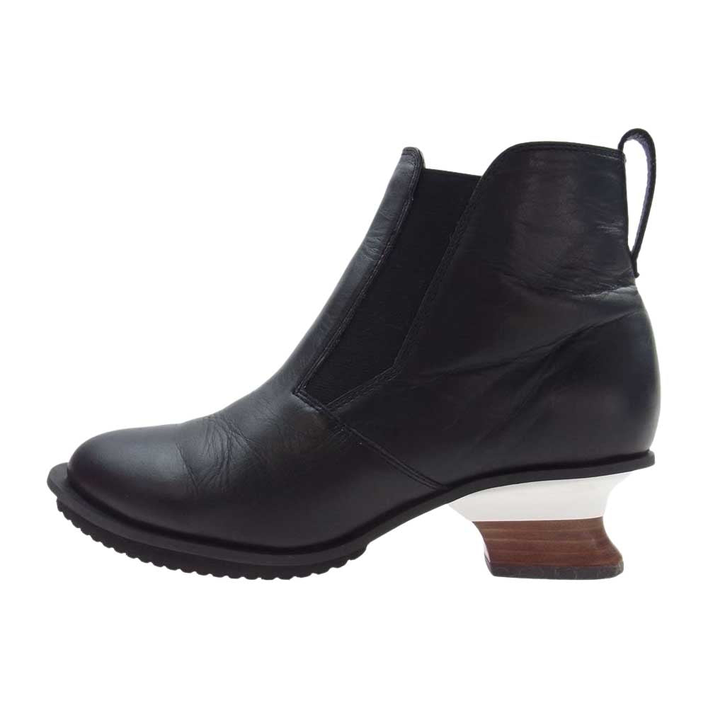 ISSEY MIYAKE イッセイミヤケ サイドゴア ヒール ショート ブーツ ブラック系 24.0㎝【中古】