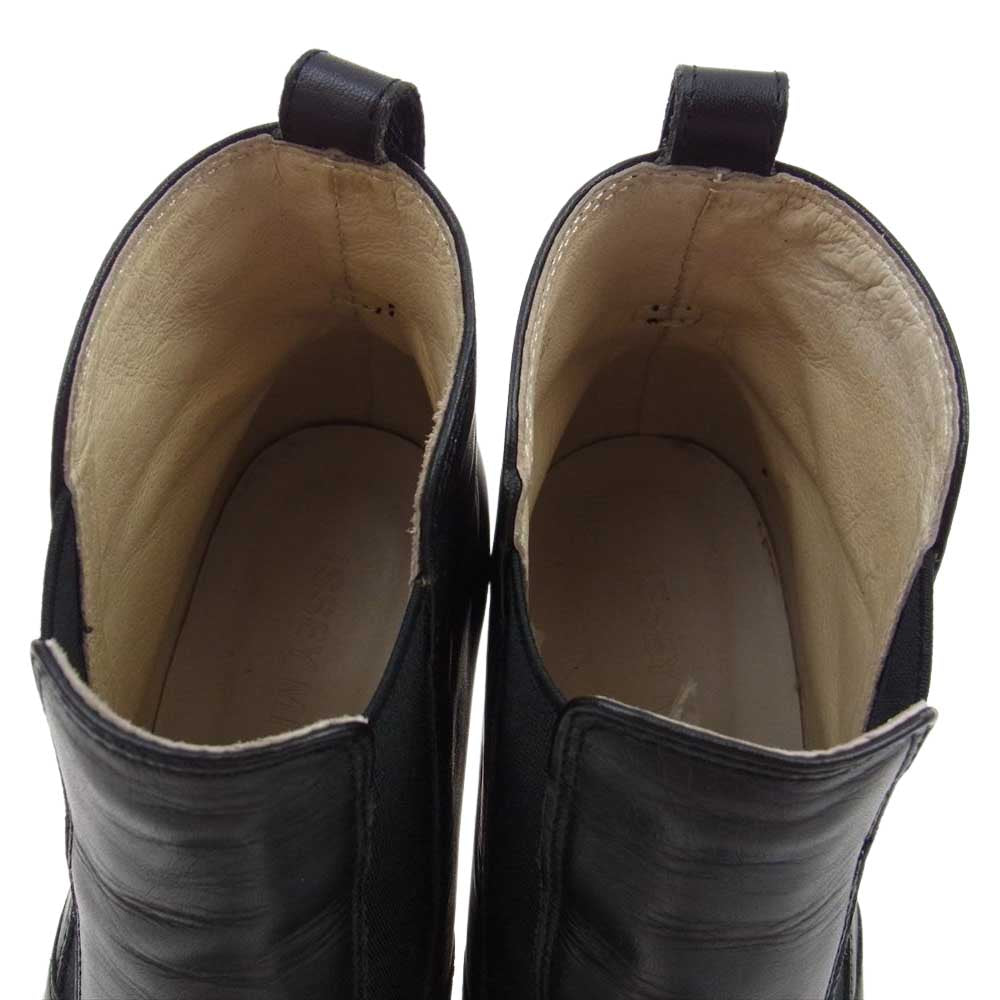 ISSEY MIYAKE イッセイミヤケ サイドゴア ヒール ショート ブーツ ブラック系 24.0㎝【中古】