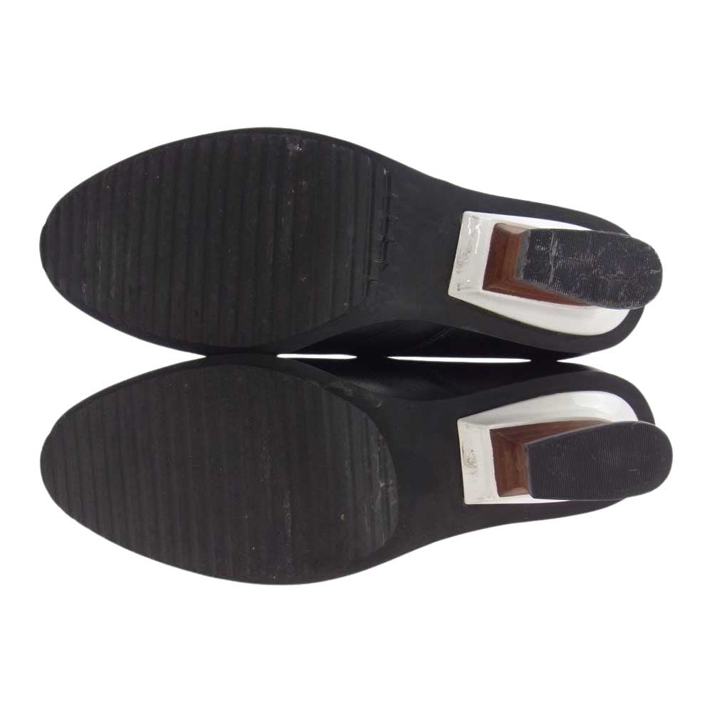 ISSEY MIYAKE イッセイミヤケ サイドゴア ヒール ショート ブーツ ブラック系 24.0㎝【中古】