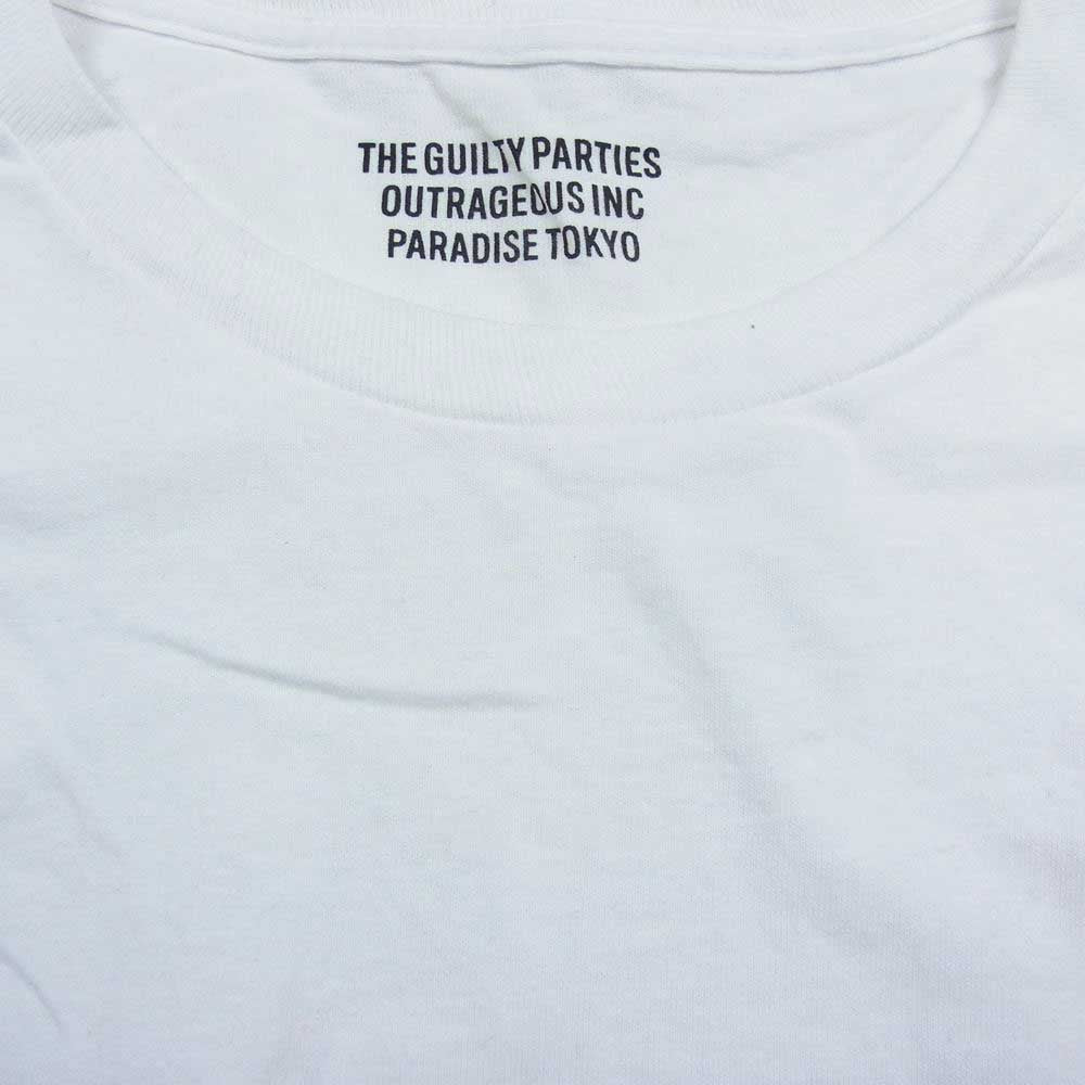 WACKO MARIA ワコマリア CREW NECK LONG SLEEVE T-SHIRT  ホワイト系 XL【中古】