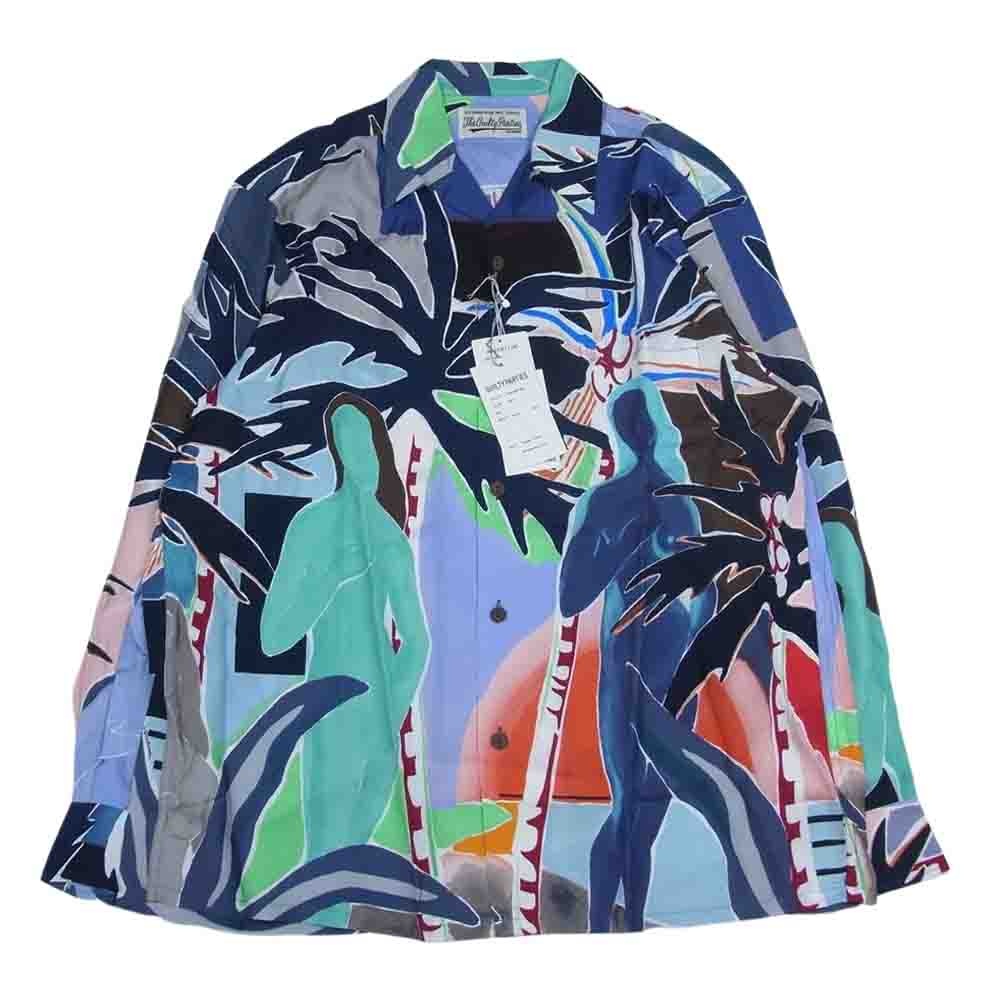 WACKO MARIA ワコマリア 22FW 22FW-WMS-HI09  HAWAIIAN SHIRT L/S TYPE-4 ハワイアン 長袖 シャツ アロハ シャツ マルチカラー系 L【新古品】【未使用】【中古】