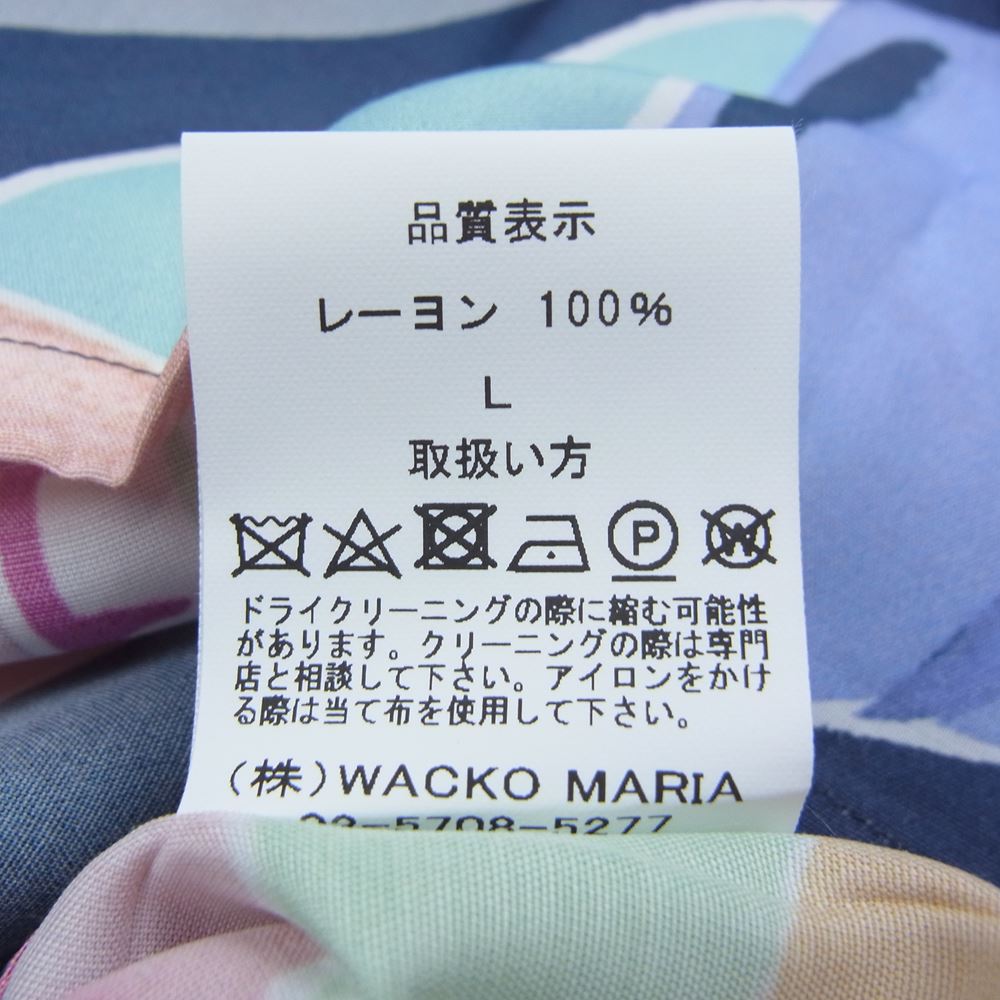 WACKO MARIA ワコマリア 22FW 22FW-WMS-HI09  HAWAIIAN SHIRT L/S TYPE-4 ハワイアン 長袖 シャツ アロハ シャツ マルチカラー系 L【新古品】【未使用】【中古】
