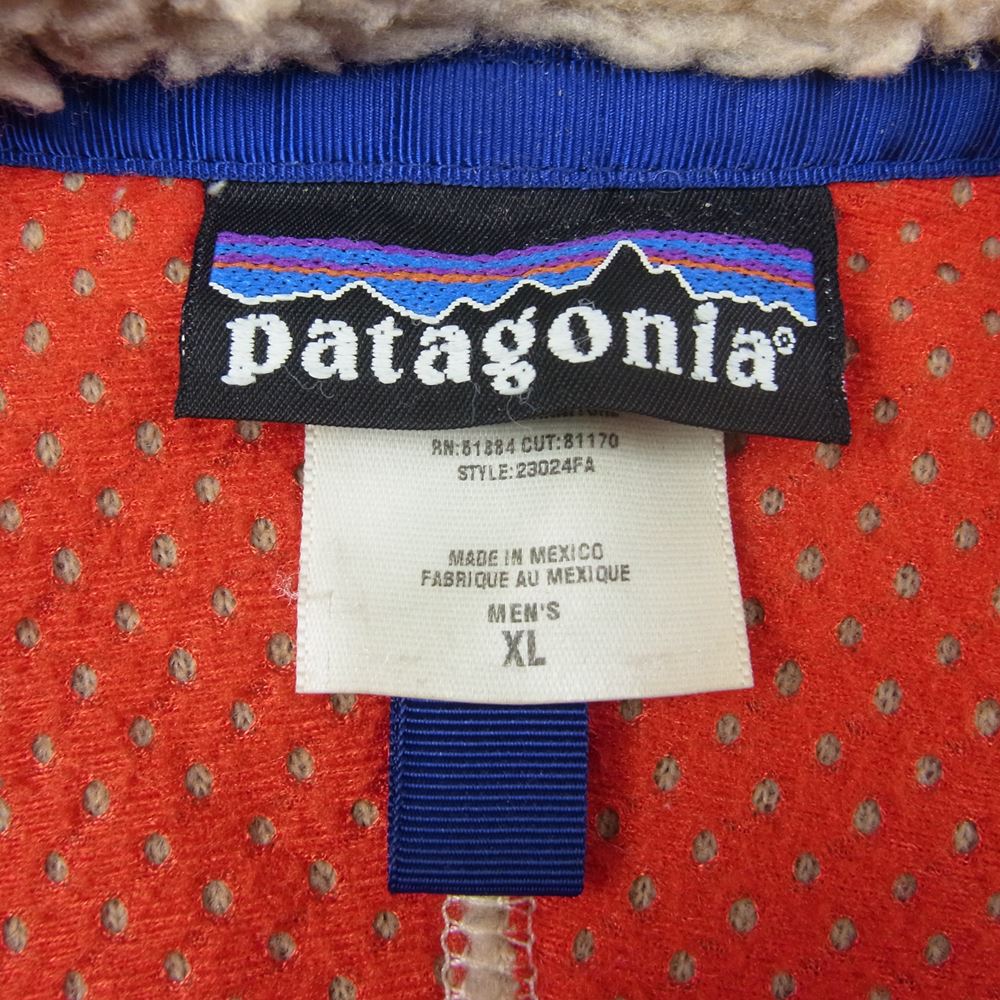 patagonia パタゴニア 23024 クラシック レトロ カーディガン ナチュラル フリース ジャケット ベージュ系 XL【中古】