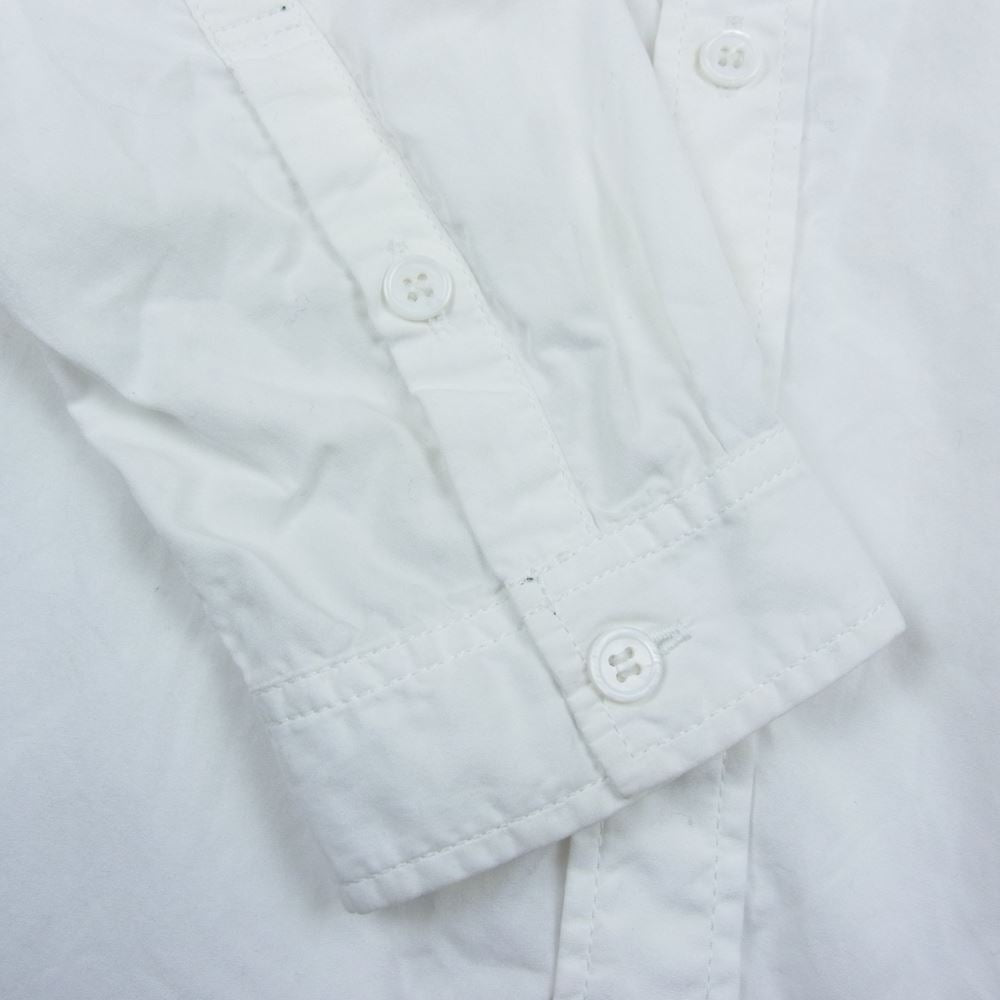 Yohji Yamamoto POUR HOMME ヨウジヤマモトプールオム 20AW HR-B05-001 台衿ロングカラー 環縫い コットンロングブラウス ホワイト系 2【中古】