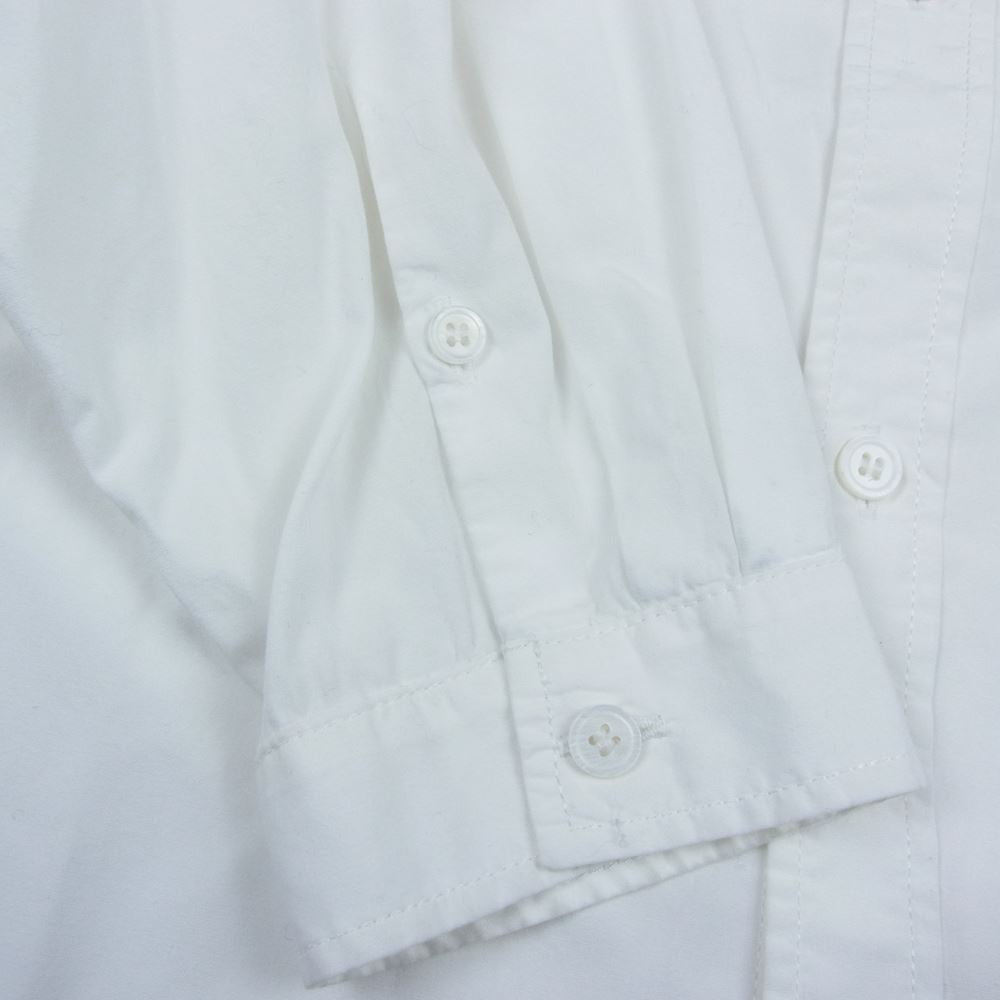 Yohji Yamamoto POUR HOMME ヨウジヤマモトプールオム 21AW HX-B67-005 COTTON BROAD CHAIN STITCH LEFT BREAST PATCH POCKET BLOUSE 環縫い コットンロング ブラウス ホワイト系 2【中古】