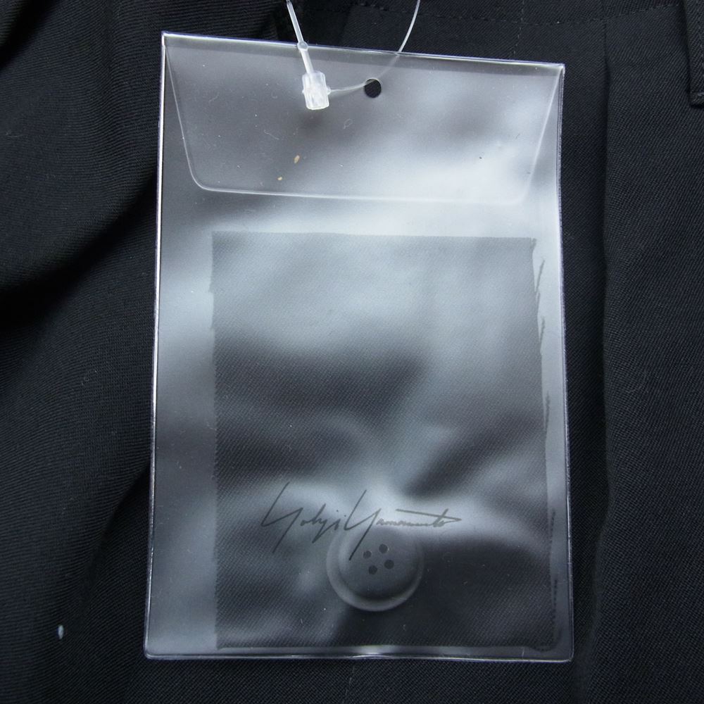 Yohji Yamamoto POUR HOMME ヨウジヤマモトプールオム 20SS HN-P90-102 山本耀司 墨絵 セルフポートレート 刺繍 ウールギャバジン バルーンパンツ ブラック系 2【美品】【中古】