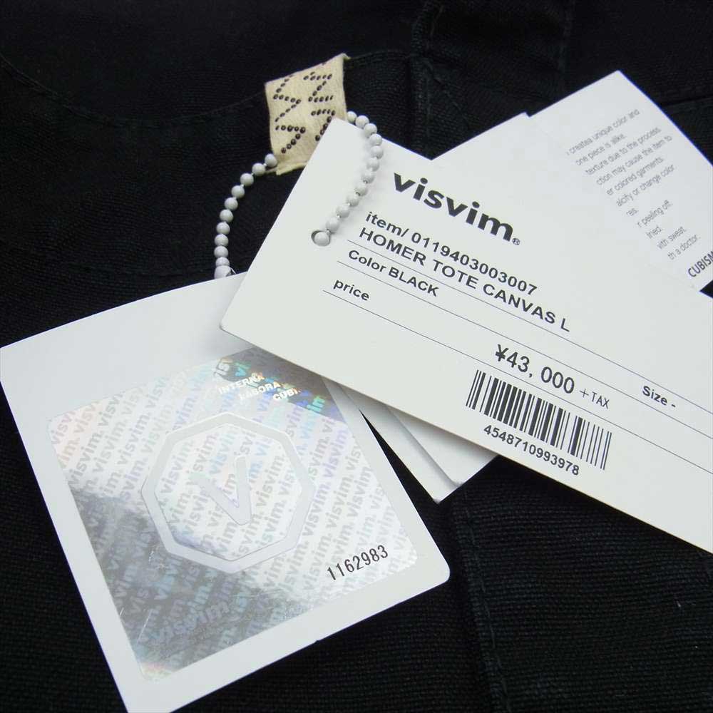 VISVIM ビズビム 19AW 0119403003007 HOMER TOTE CANVAS L ホーマー トート キャンバス バッグ ブラック系【中古】