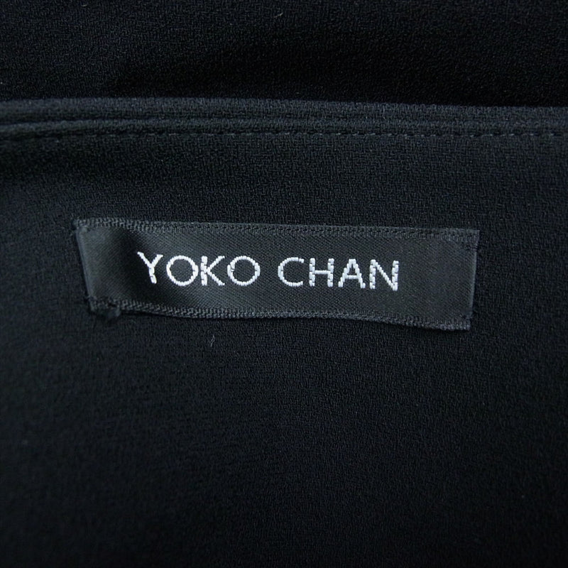YOKO CHAN ヨーコチャン YCS-314-014 センタースリット フレア ラップ スカート ブラック系 38【中古】