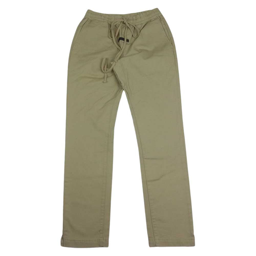 FEAR OF GOD フィアオブゴッド 21SS ESSENTIALS エッセンシャル Twill Pant ツイル イージー ワーク パンツ  ベージュ系 XS【極上美品】【中古】