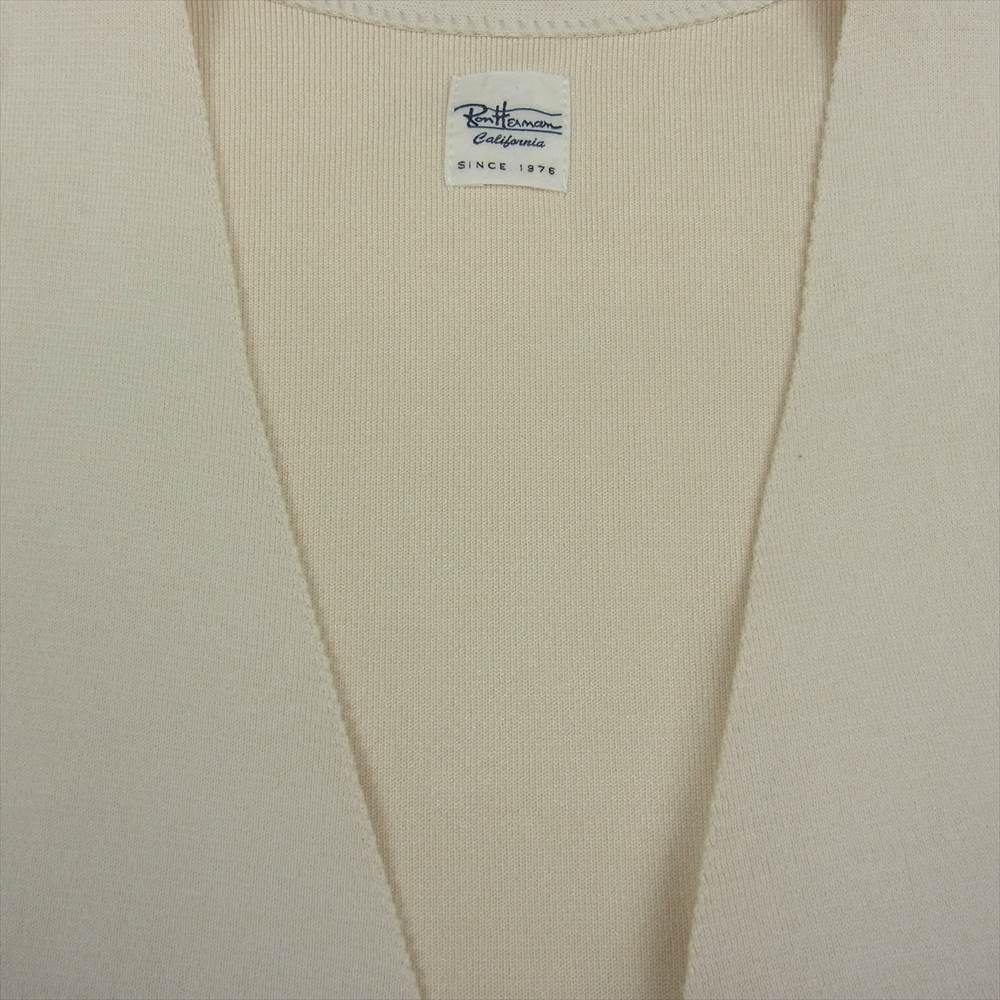 Ron Herman ロンハーマン 21SS Knit Coadigan ベルテッド Vネック ロング カーディガン ノーカラー コート ベージュ系 XS【中古】